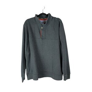 Orvis Gray 1/4 Zip Fleece Pullover Jacket Size Large